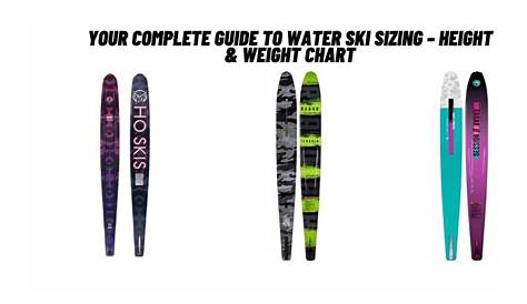 youth water ski size chart
