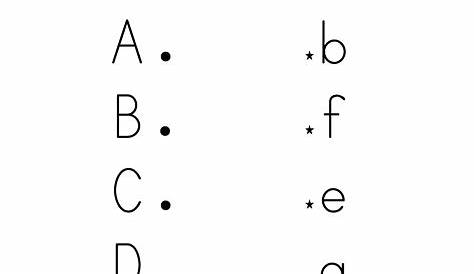 matching upper and lowercase letters worksheet