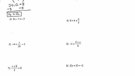 solving equations with the variable on both sides worksheets