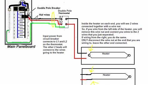 wiring for baseboard heater 240v