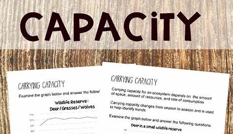 limiting factors and carrying capacity worksheets answer key