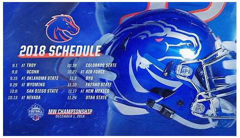 Boise State’s 2018 football schedule is out - One Bronco Nation Under God