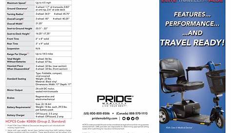 Pride Mobility Go-Go Elite Traveller Plus Owner's manual | Manualzz
