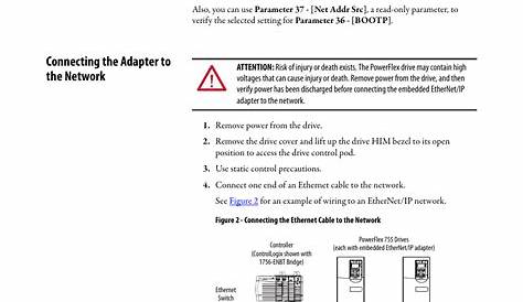 Connecting the adapter to the network | Rockwell Automation 20G