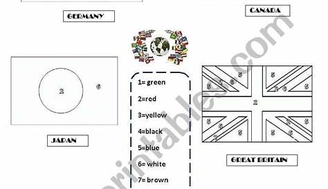 Flags from all over the world worksheet in 2020 | English lessons for