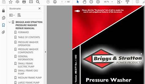 Briggs And Stratton Pressure Washer Repair Manual - PDF DOWNLOAD - HeyDownloads - Manual Downloads