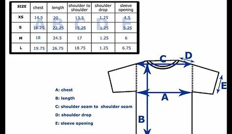 T Shirt Design Size Chart - How to Size and Place Heat Transfer Vinyl