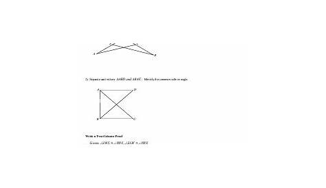 Worksheet: Proving Triangles Congruent - Triangle Congruence | Geometry