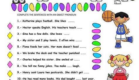 Objective pronouns beginners - Interactive worksheet Teaching Phonics