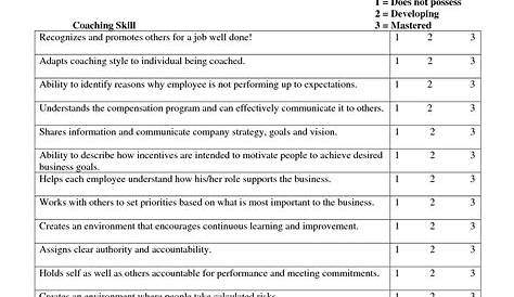 job skills worksheets