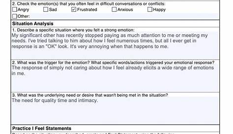 I Feel Statements Worksheets & Example | Free PDF Download