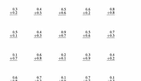 math drills decimals