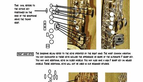 saxophone notes and finger chart