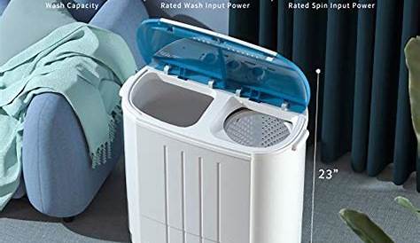Auertech Portable Washing Machine, 14lbs Mini Twin Tub Washer Compact