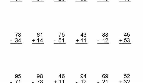 printable addition and subtraction worksheets