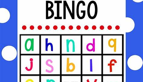 kindergarten bingo printable