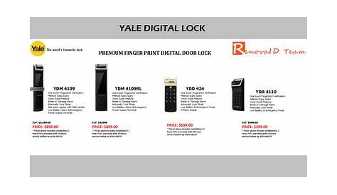 yale electronic lock manual