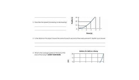 graphing motion worksheets answers