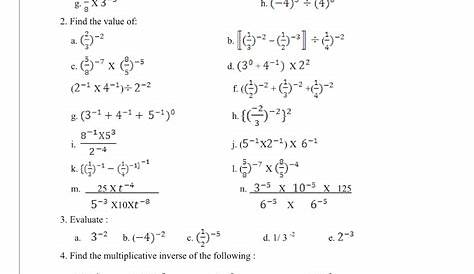 Exponents Worksheets Grade 8 - Printable Word Searches