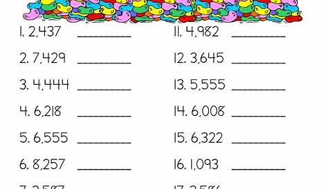 Rounding to the Nearest Thousand Worksheet | Rounding worksheets, Word