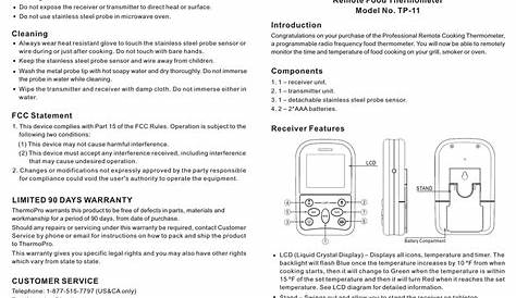 thermopro tp 16 manual