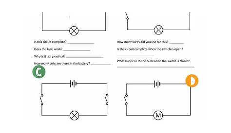 Electrical Circuits Practical Worksheet | Teaching Resources