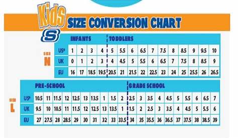 skechers women's size chart