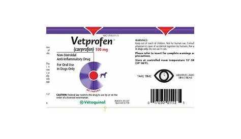 vetprofen dosage chart for dogs