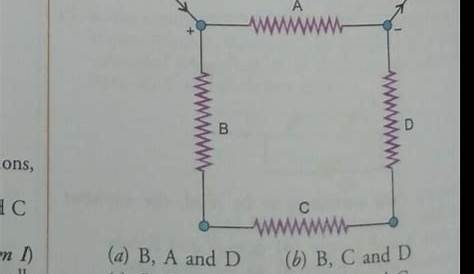 four resistances are connected in a circuit