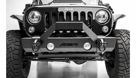 2007-2017 Jeep Wrangler Aries Black TrailCrusher JK Front Bumper