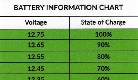 rv battery voltage chart