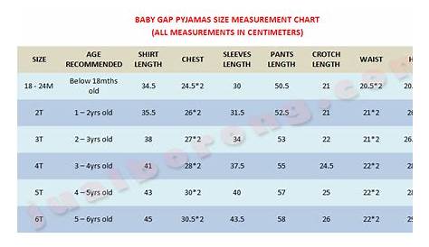 gap shirt size chart