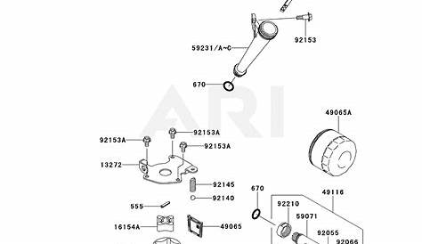 Kawasaki FR730V-DS04 4 Stroke Engine FR730V Parts Diagram for