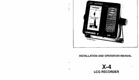 LOWRANCE X-4 OPERATION MANUAL Pdf Download | ManualsLib
