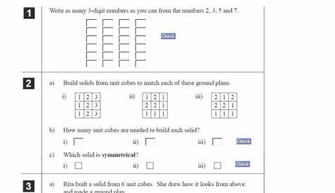 Unit Cubes Worksheet for 1st - 2nd Grade | Lesson Planet