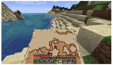 Finding treasure using the Buried Treasure Map - Minecraft - YouTube