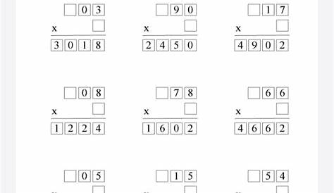 Find the missing multiplicands up to 1,000 and fill in the boxes to