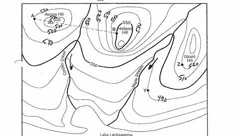 Topographic Map Worksheet Answer Key