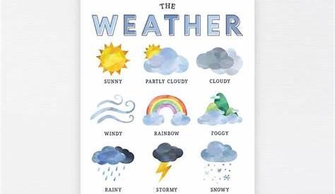 Weather Chart Education Printable Homeschool Resources | Etsy | Weather