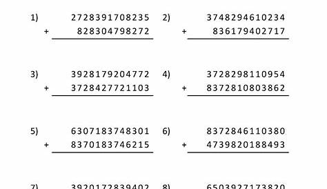 math 5th grade worksheet