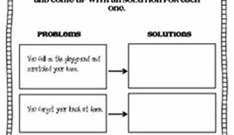 Problem Solution Worksheet For Third Graders - Example Worksheet Solving