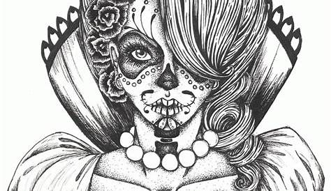 Free Printable Day Of The Dead Coloring Pages - Coloring Home