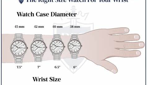 watch wrist size chart