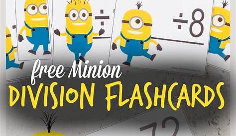 FREE FREE Minion Printable Math Division Flashcards