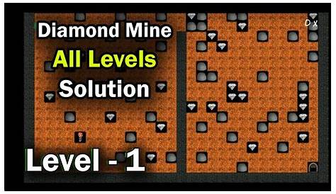 Diamond mine level 1 collected all 30 diamonds - YouTube
