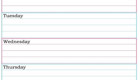 free printable weekly calendar Free Printable Weekly Calendar Pdf