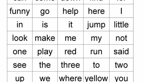 Dolch Sight Words List | Have Fun Teaching