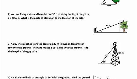 trig ratios practice worksheets answer key