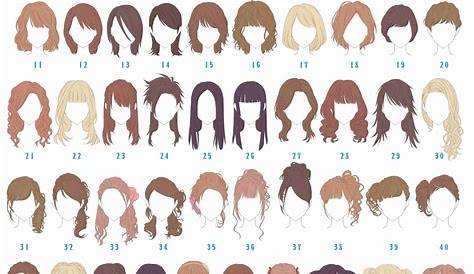 イラストで見る女の子髪型の一覧 Animation Sketches Anime Drawings Sketches Hair Reference Art