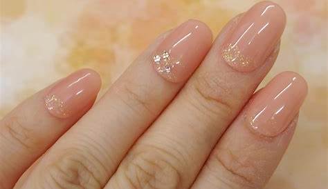 ベージュピンクGoldラメ Rabbit nail